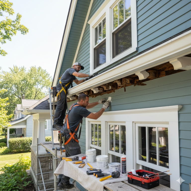 Expert Wood Rot Repair on exterior wood surfaces improving durability and appearance