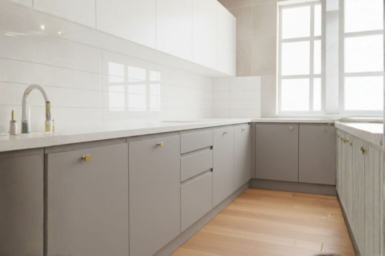Bathroom vanity cabinet repaired for proper alignment and smooth operation in a Katy, Texas home.