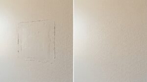A professional Handyman Katy specialist standing with arms crossed next to a smooth interior wall, ready to assist homeowners with professional drywall repair tips.
