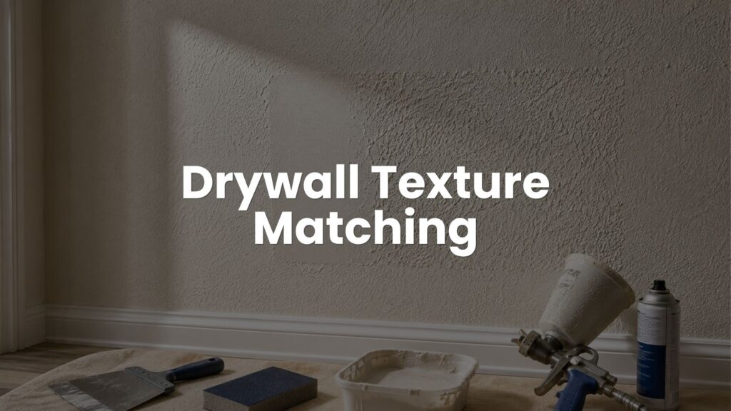 How to Match Drywall Texture in Katy, TX: Orange Peel, Knockdown & More